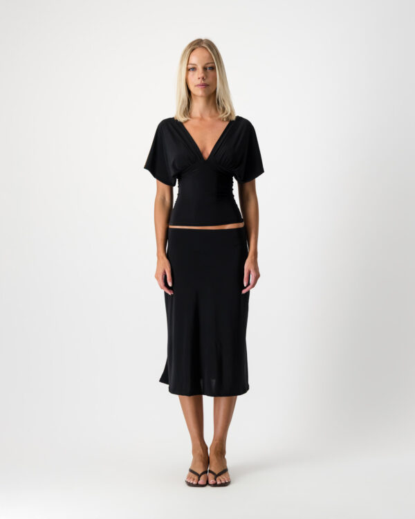 Gaia Midi Skirt - Black (PRE ORDER)