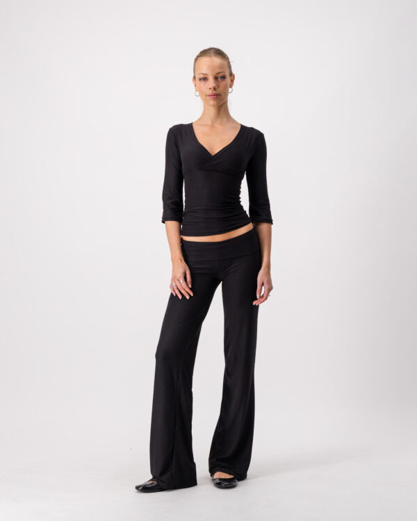 Isla Fold Over Pants - Black